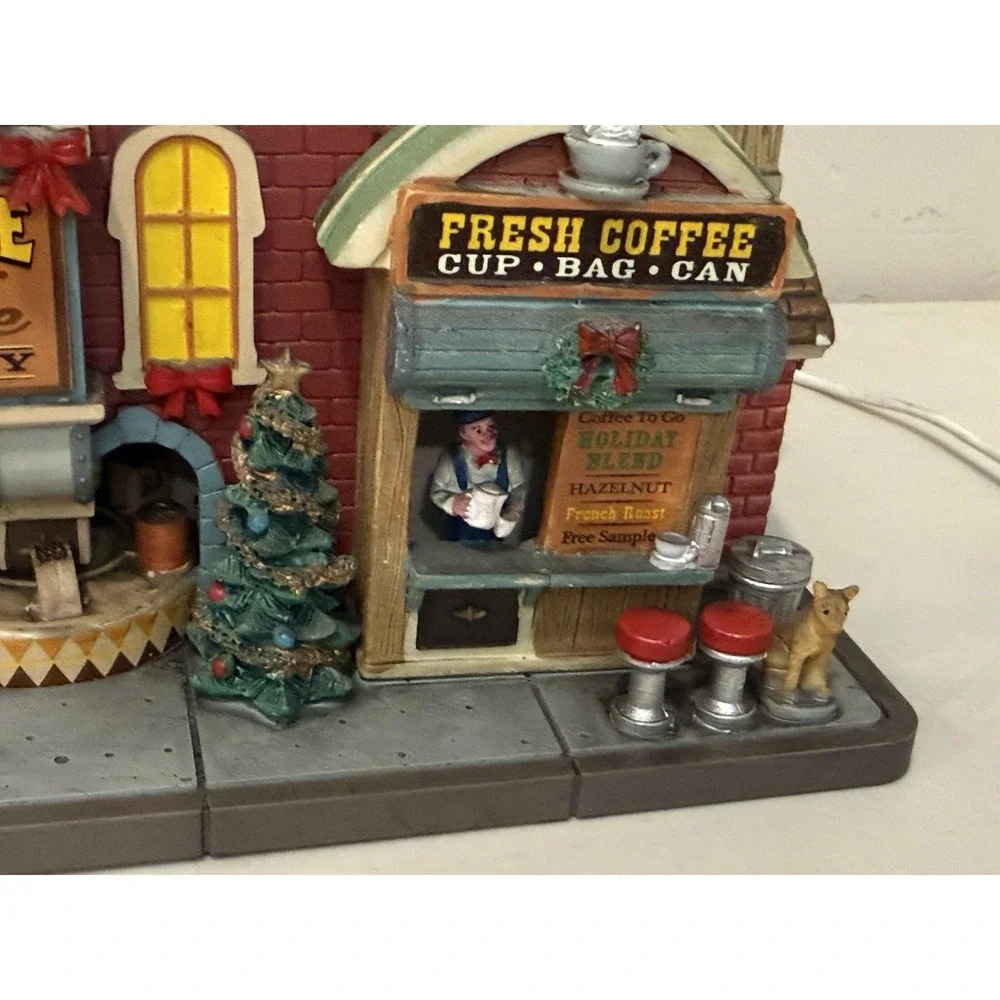 Lemax Vintage Grind Coffee Company Sights & Sounds Tested Working Read